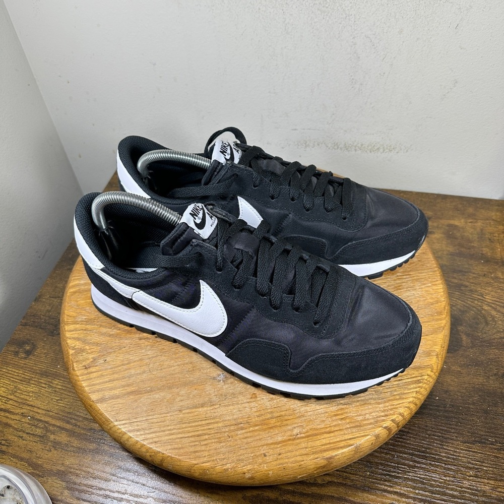 Nike Air Pegasus 83 Mens Black White Suede Running Shoes DH8229-001 Size 10.5